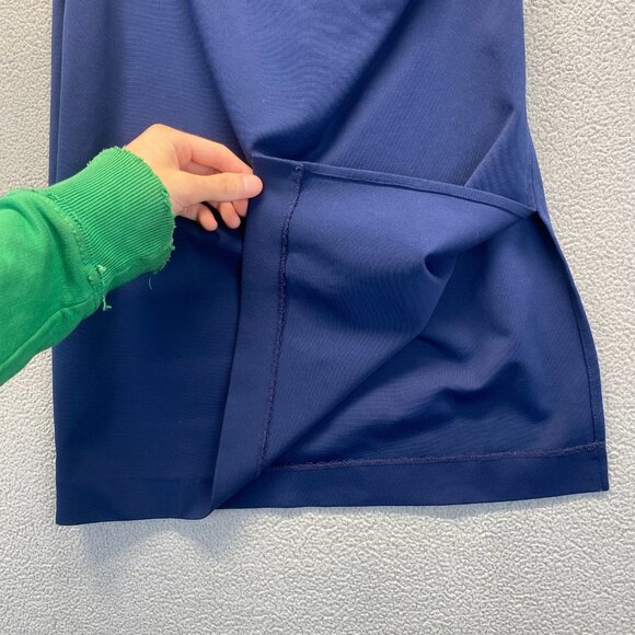 Diane von Furstenberg Cap Sleeve Ruched Jersey Dress Navy Size 6 - Picture 2 of 11